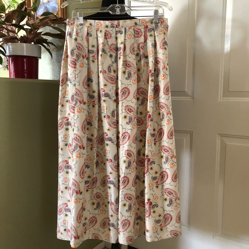 VTG Burberry Silk Pleated Skirt